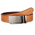 Men's Genuine Leather Belts Auto Lock Buckle- Tan